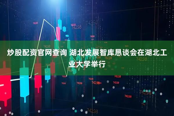 炒股配资官网查询 湖北发展智库恳谈会在湖北工业大学举行